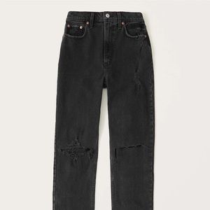 Abercrombie & Fitch Black Straight Leg Jeans
